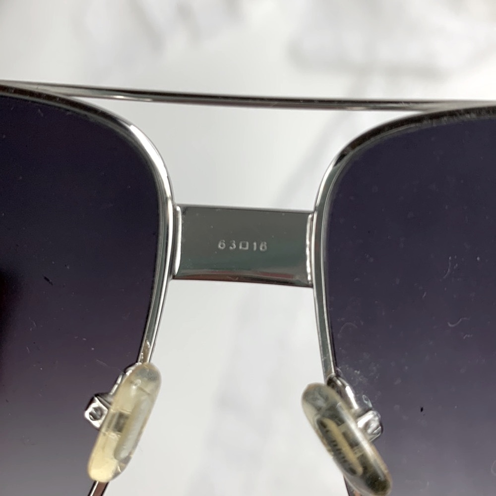 Chloe Vintage Sunglasses Silver wire frame Aviator square Authenticated Rare - Picture 6 of 16